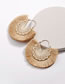 Fashion Gray Hollow Out Design Tassel Decorated Earrings