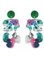 Fashion Multi-color Irregular Shape Decorated Earrings