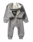 Fashion Gray Pure Color Decorated Jumpsuit