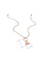 Fashion Rose Gold Letter Pattern Decorated Necklace