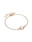 Fashion Gold Color+white Diamond Decorated Bracelet
