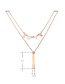 Fashion Gold Color Letter Pattern Decorated Double Layer Necklace