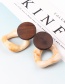 Fashion Brown Hollow Out Deisgn Round Shape Earrings