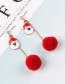 Fashion Red Santa Claus Shape Decorated Earrings