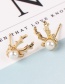 Fashion Gold Color Deer Shape Design Earrings