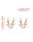 Fashion Gold Color Deer Shape Design Earrings