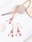 Fashion Red+white Snowman Shape Decorated Jewelry Set