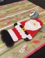 Fashion Multi-color Santa Claus Pattern Decorated Cutlery Cover