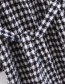 Fashion Black+white Grids Pattern Decorated Coat
