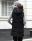 Fashion Black Pure Color Decorated Vest