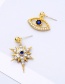 Fashion Gold Color Eye Shape Decorated Earrings