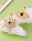 Fashion Gold Color Eye Shape Decorated Earrings
