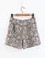 Fashion Gray Snake Skin Pattern Decorated Skirt