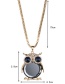Fashion Blue Owl Shape Decorated Necklace