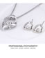 Fashion White Heart Shape Decorated Jewelry Set