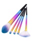 Fashion Multi-color Round Shape Decorated Makeup Brush(5pcs)
