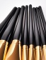 Fashion Black Flame Shape Decorated Makeup Brush(8pcs)