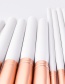 Fashion White Flat Shape Decorated Makeup Brush(10pcs)