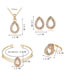 Fashion Gold Color Water Drop Shape Decorated Pure Color Jewelry Set (5 Pcs)