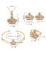 Fashion Gold Color Crown Shape Decorated Jewelry Set (5 Pcs )