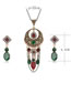 Fashion Multi-color Diamond Decorated Hollow Out Jewelry Set (3 Pcs )
