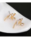 Fashion Gold Color Diamond Decorated Pure Color Jewelry Set (5 Pcs )