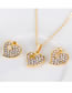 Fashion Gold Color Heart Shape Decorated Jewelry Set (5 Pcs )