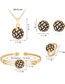 Fashion Gold Color+black Diamond Decorated Jewelry Set (5 Pcs )