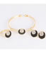 Fashion Black+gold Color Round Shape Decorated Jewelry Set (5 Pcs )