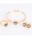 Fashion Gold Color+black Heart Shape Decorated Jewelry Set (5 Pcs )