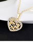 Fashion Gold Color Heart Shape Decorated Hollow Out Jewelry Set (5 Pcs)