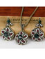 Fashion Multi-color Flower Shape Decorated Jewelry Set (4 Pcs )