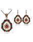 Fashion Multi-color Water Drop Shape Decorated Jewelry Set (3 Pcs )