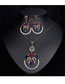 Vintage Multi-color Diamond Decorated Jewelry Set (3 Pcs )