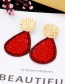 Fashion Red Water Drop Decorated Hollow Out Earrings