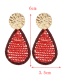 Fashion Yellow Water Drop Decorated Hollow Out Earrings