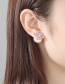 Fashion Gun Black Heart Shape Decorated Earrings