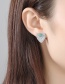 Fashion Gun Black Heart Shape Decorated Earrings