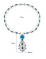 Fashion Blue Diamond Decorated Necklace