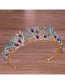 Fashion Gold Color+blue Crown Shape Decorated Hair Accessories