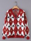 Fashion Red Horse Pattern Decorated Coat