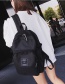Fashion Yellow Letter Pattern Decorated Backpack