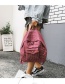 Fashion Red Grid Pattern Decorated Backpack