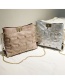 Fashion Silver Color Rivet Decorated Shoulder Bag