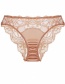 Sexy Beige Lace Decorated Pure Color Briefs