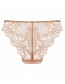 Sexy Beige Lace Decorated Pure Color Briefs