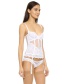 Sexy White Lace Decorated Simple Pure Color Corset