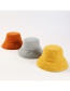 Fashion Khaki Washbasin Shape Design Pure Color Hat