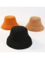 Fashion Khaki Washbasin Shape Design Pure Color Hat