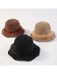 Fashion Coffee Pure Color Design Knitted Fisherman Hat